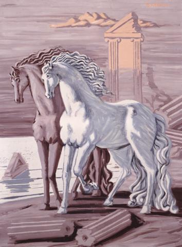 Giorgio de Chirico, Cavalli in riva al mare Giorgio de Chirico, Cavalli in riva al mare
