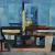K. Castellucci, Paesaggio urbano gazometro, 1958 c., olio su tela, cm. 40X50