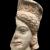 Frammento di antefissa, testa di figura femminile terracotta dipinta - Musei Capitolini
