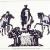 Gino Severini, Romolo fondatore, bozzetto per i mosaici della fontana di Palazzo degli Uffici, 1939, matita, china e biacca su cartoncino, Roma, Museo di Roma - Gabinetto delle Stampe